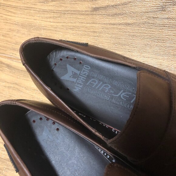 Mephisto men brown leather loafers, leather lining, original soles, 8.5 main image 10